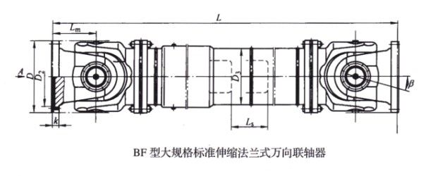  BF型大規(guī)格標(biāo)準(zhǔn)伸縮法蘭式萬(wàn)向聯(lián)軸器