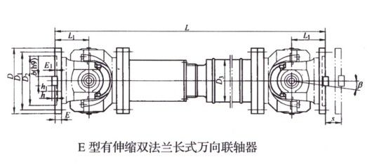 SWP-E型有伸縮雙法蘭長型萬向聯軸器